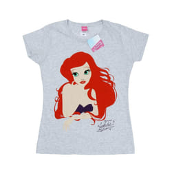 Disney Princess Womens/Ladies The Little Mermaid Ariel Silhouette Cotton T-Shirt - XXL, Heather Grey