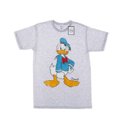 Disney Mens Donald Duck Angry T-Shirt - S, Heather Grey