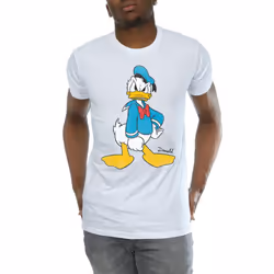Disney Mens Donald Duck Angry T-Shirt - XL, White