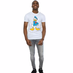 Disney Mens Donald Duck Angry T-Shirt - XL, White