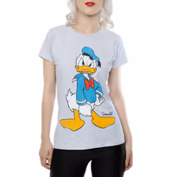 Disney Womens/Ladies Donald Duck Angry Cotton T-Shirt - XS, Heather Grey