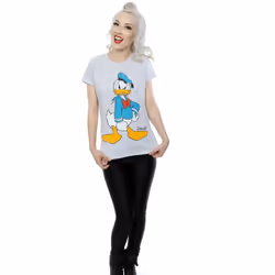 Disney Womens/Ladies Donald Duck Angry Cotton T-Shirt - XS, Heather Grey