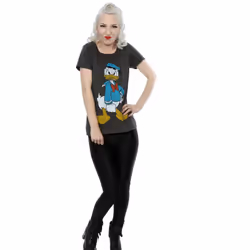 Disney Womens/Ladies Donald Duck Angry Cotton T-Shirt - XS, Light Graphite