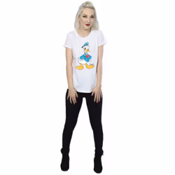 Disney Womens/Ladies Classic Donald Duck Cotton T-Shirt - S, White