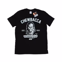 Star Wars Mens Collegiate Chewbacca Heather T-Shirt - L, Black