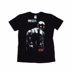 Star Wars Mens Rogue One K-2SO T-Shirt - XXL, Black