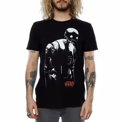 Star Wars Mens Rogue One K-2SO T-Shirt - XXL, Black