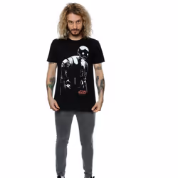 Star Wars Mens Rogue One K-2SO T-Shirt - XXL, Black