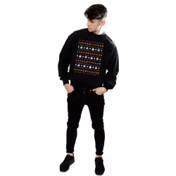 Disney Mens Nightmare Before Christmas Halloween Icons Sweatshirt - L, Black