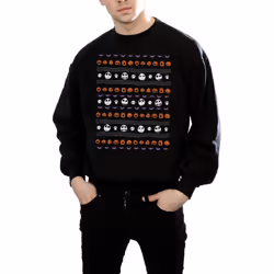 Disney Mens Nightmare Before Christmas Halloween Icons Sweatshirt - XL, Black