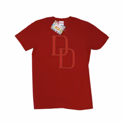 Marvel Mens Daredevil DD Logo T-Shirt - M, Cardinal