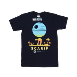 Star Wars Mens Rogue One Scarif Sunset T-Shirt - S, Deep Navy