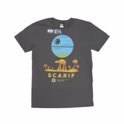 Star Wars Mens Rogue One Scarif Sunset T-Shirt - XXL, Charcoal