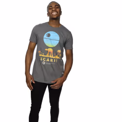 Star Wars Mens Rogue One Scarif Sunset T-Shirt - XXL, Charcoal