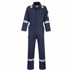 Portwest Mens Bizflame Flame Resistant Work Overall/Coverall - XL/R, Navy