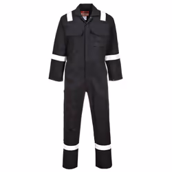 Portwest Bizweld Iona Flame Resistant Work Overall/Coverall - L/R, Black