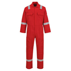 Portwest Bizweld Iona Flame Resistant Work Overall/Coverall - XXL/R, Red
