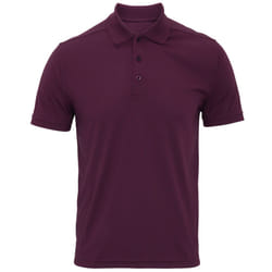 Premier Mens Coolchecker Pique Short Sleeve Polo T-Shirt - XL, Aubergine