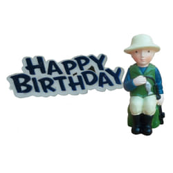Creative Fisherman Design Birthday Party Cake Topper