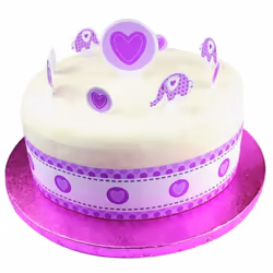 Creative Elephant Design Birthday Party Cake Toppers With Stickers - One Size, Pink