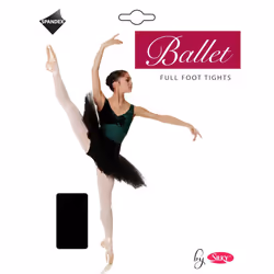 , Black) Silky Womens/Ladies Dance Ballet Tights Full Foot (1 Pair) - X-Large (5ft6â-5ft10â