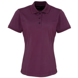 Premier Womens/Ladies Coolchecker Short Sleeve Pique Polo T-Shirt - 2XL, Aubergine