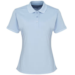 Premier Womens/Ladies Coolchecker Short Sleeve Pique Polo T-Shirt - S, Light Blue