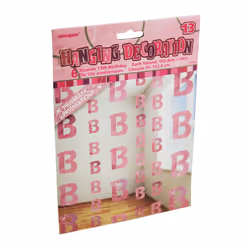 Unique Party Pink 13th Birthday/Anniversary Hanging String Decorations