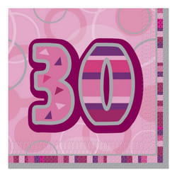 Unique Party Pink Glitz 30th Birthday Party Napkins