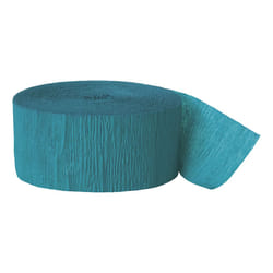 Unique Party Crepe Streamer Roll (81ft) - One Size, Teal Green