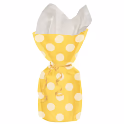 Unique Party Polka Dot Cello Party Bags (Pack Of 20) - One Size, Yellow
