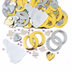 Amscan Metallic Jumbo Confetti - Bridal Bells