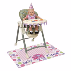 Unique Party 1st Birthday High Chair Kit With Ladybug Design