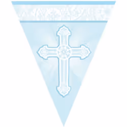Amscan Communion Pennant Banner - One Size, Blue