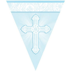 Amscan Communion Pennant Banner - One Size, Blue