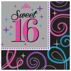 Amscan Sweet 16 Birthday Celebration Party Napkins (Pack Of 16)
