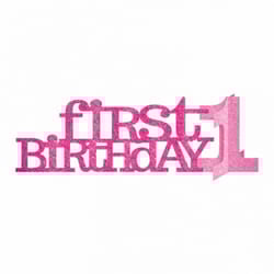 Amscan Sweet 1st Birthday Girl Glitter Centrepiece