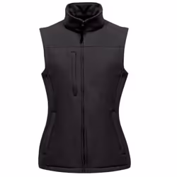 Regatta Womens/Ladies Flux Softshell Bodywarmer / Sleeveless Jacket (Water Repellent & Wind Resistant) - 10, All Black