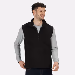 Regatta Unisex Haber II Full-Zip Bodywarmer Fleece Anti-Pill Jacket (250 GSM) - XL, Black