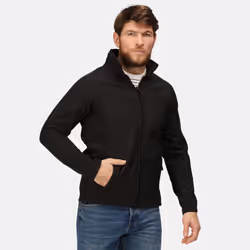 Regatta Uproar Mens Softshell Wind Resistant Fleece Jacket - M, All Black