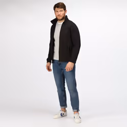 Regatta Uproar Mens Softshell Wind Resistant Fleece Jacket - L, All Black
