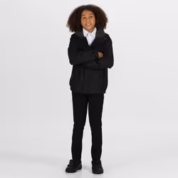 Regatta Kids/Childrens Waterproof Windproof Dover Jacket - 36, Black/Ash