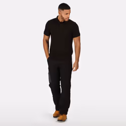 Regatta Professional Mens Classic 65/35 Short Sleeve Polo Shirt - S, Black
