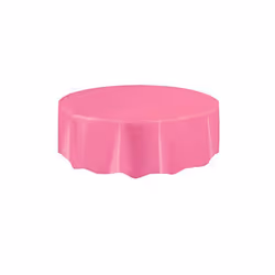 Amscan Round Plastic Party Tablecover - One Size, Hot Pink