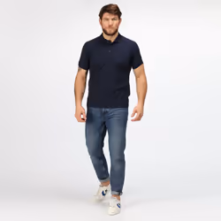 Regatta Hardwear Mens Coolweave Short Sleeve Polo Shirt - M, Navy