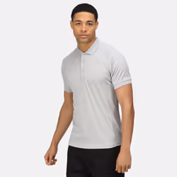 Regatta Hardwear Mens Coolweave Short Sleeve Polo Shirt - 3XL, Silver Grey