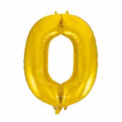 Unique Party 34 Inch Gold Glitz Number Balloon (0-9) - 6, Gold
