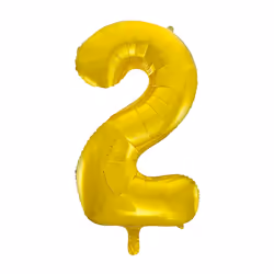 Unique Party 34 Inch Gold Glitz Number Balloon (0-9) - 6, Gold