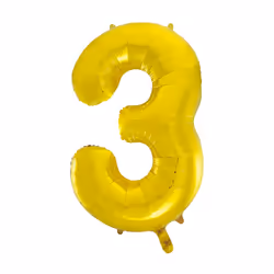 Unique Party 34 Inch Gold Glitz Number Balloon (0-9) - 6, Gold