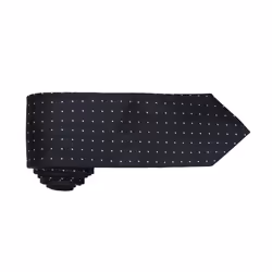 Premier Mens Micro Dot Pattern Formal Work Tie - One Size, Black/Dark Grey